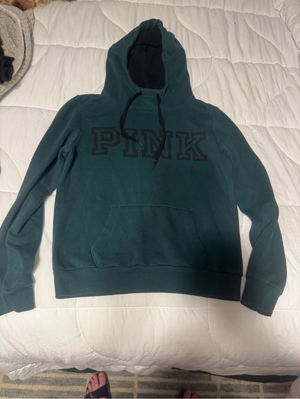 Victoria’s Secret PINK GREEN SMALL HOODIE FLEECE
